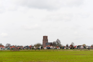 Fototapeta na wymiar Typical small Dutch village