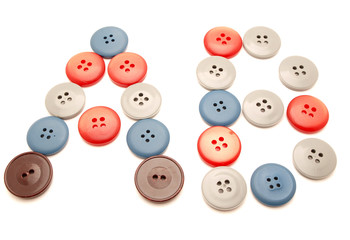 Letters from buttons