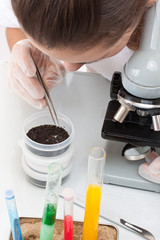 Scientist woman working