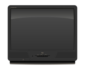 Old Japan tv set. Realistic vector illustration.