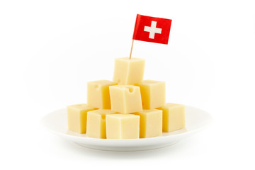 swiss cheese cubes