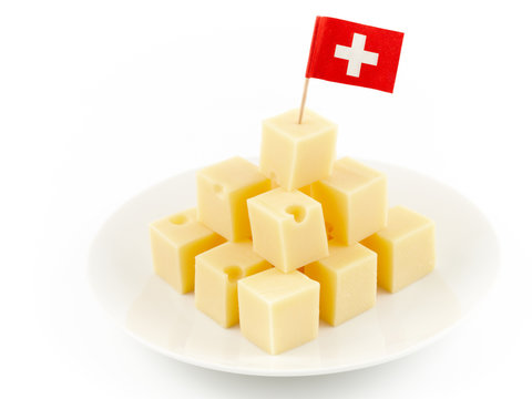 swiss cheese cubes