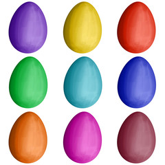 ostern ei  bunte set