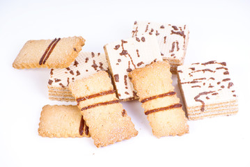 Sweet cookies and waffles