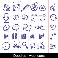 Sketchy web icons