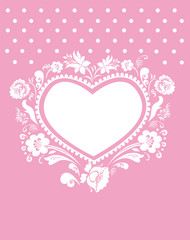 Pink background with heart