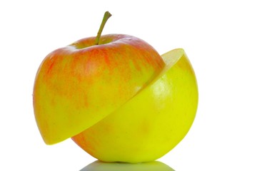 Fresh Apple Sliced in Half