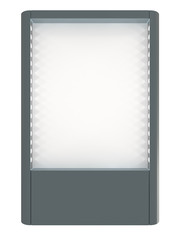 Blank board for advertisement, isolated on white