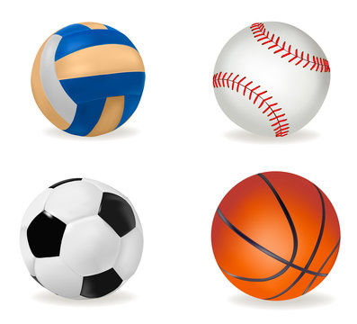 Set of sport balls. Vector illustration.