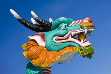 Dragon statue at a temple in Hua Hin, Thailand