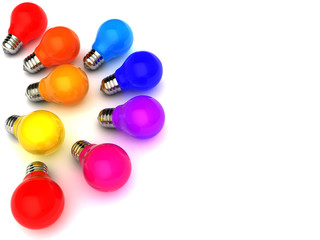 colorful light bulbs