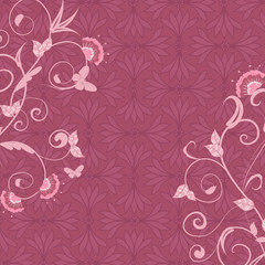 pink abstract floral background