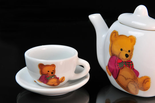 Teeservice f&uuml;r Kinder - Teezeit - Porzellan / Spiegelung