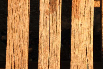 Wood of bridge floor
