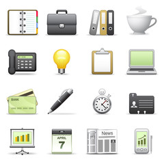 Stylized icons. Business.