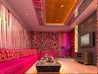3D club room, hall