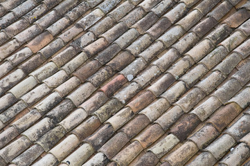 Tile roof background.