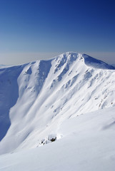 Western Sayan mountains. Ergaky. Siberia. Russia in winter time.