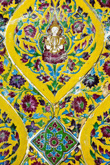 hand craft pattern thai style on tiles