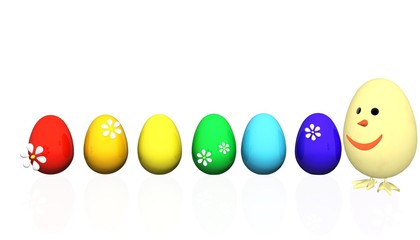 Frohe Ostern mit dem lustigen Küken