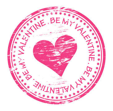 Be My Valentine Rubber Stamp