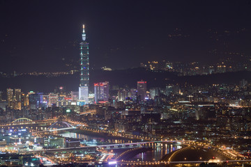 Fototapeta na wymiar Noc sceny z Taipei, Tajwan