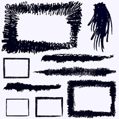 Frames and brushes vector