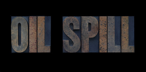oil spill in wood type