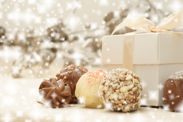 Fototapeta na wymiar świąteczne czekoladki