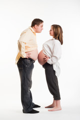 husband and his pregnant wife