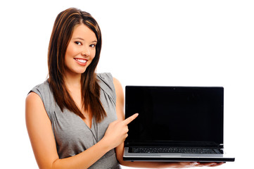 Businesswoman with her laptop