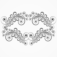 floral curls. vintage frame.