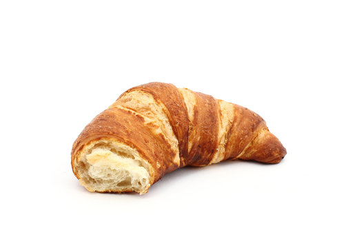 Laugen Croissant angebissen