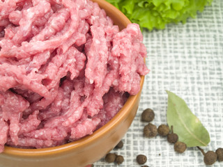 Plate with forcemeat