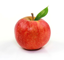 Red apple isolated on white background