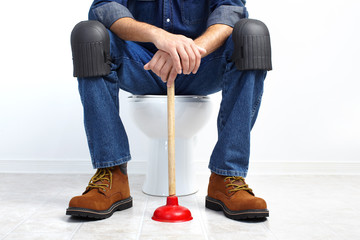 Plumber with a plunger