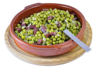 Guisantes con jamón.
