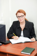 Office worker posing for camera