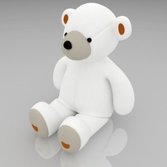 Classic teddybear isolated on white background