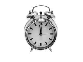 Clock isolated on white background