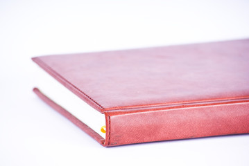 The notebook isolated on the white background