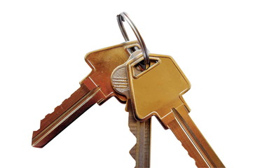 Three keys isloated on white