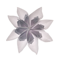 Origami white snowflake