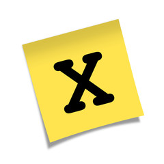 Post-it letra X