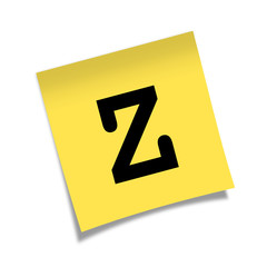 Post-it letra Z