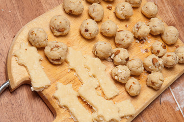 Fototapeta premium Baking cookies. Preparing for Christmas