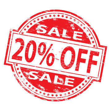 20 % Off Sale Rubber Stamp