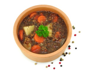 Linsensuppe, Pfeffer