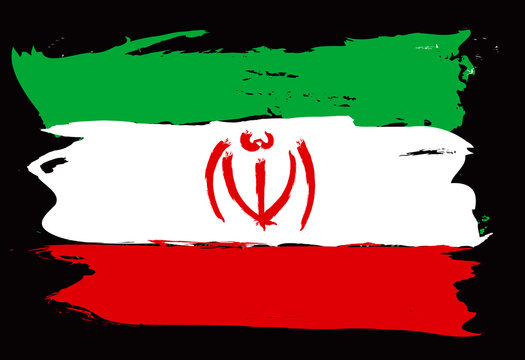 Iran grunge flag