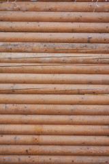 Wooden wall from logs